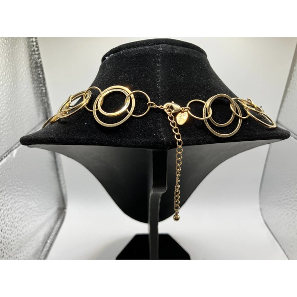 Lia Sophia Mother of Pearl Gold-Tone Circles Necklace! - Picture 7 of 8